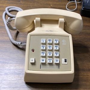 Cream, AT&T button phone from the 70s made in the USA